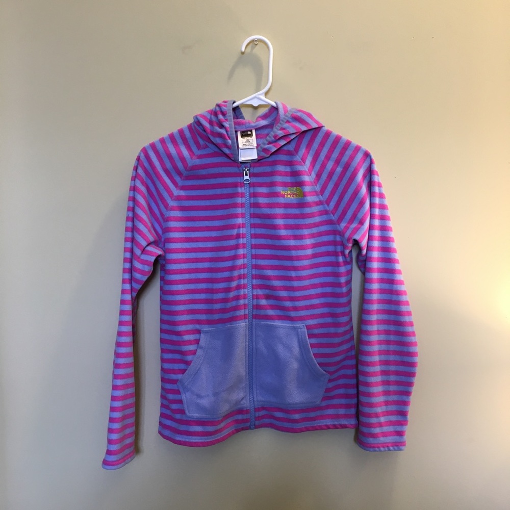 The North Face Girls Stripe Fleece Full-zip Hoodie